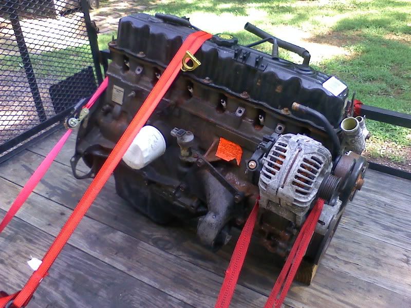 WJ 4.0 engine swap in progress